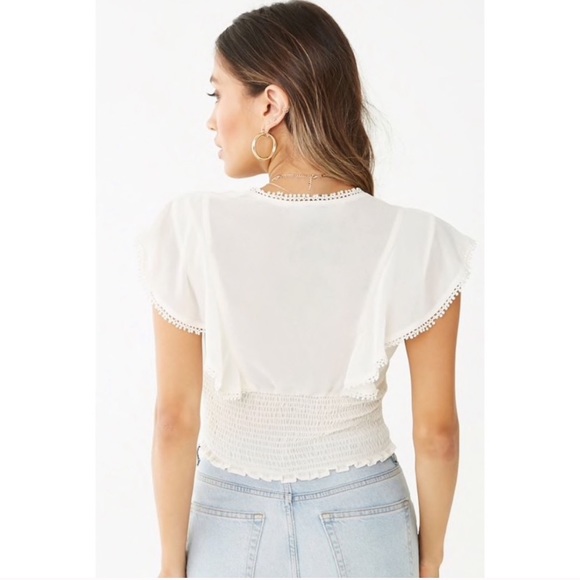 Lace Embroidered Ruffle Top - Picture 5 of 10